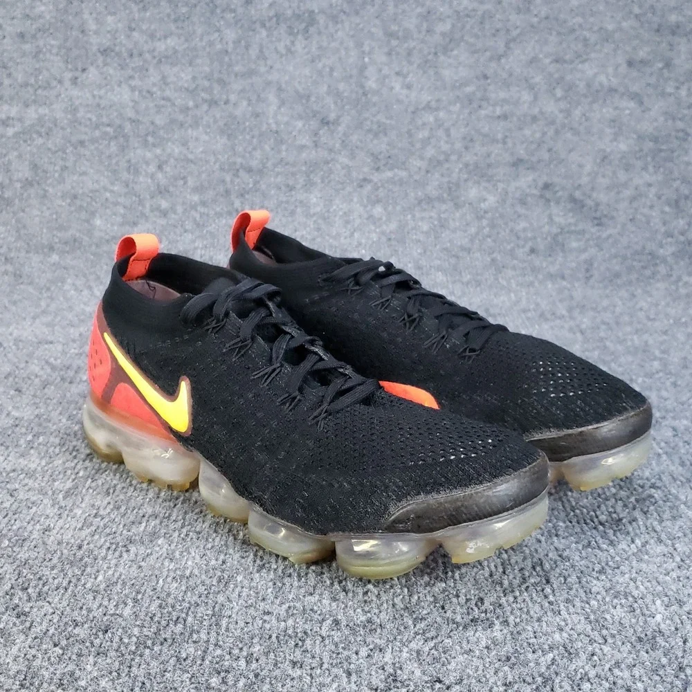 Nike Air Vapormax‎ Flyknit Shoes Mens Size 9.5 Black Sneakers 942842-005